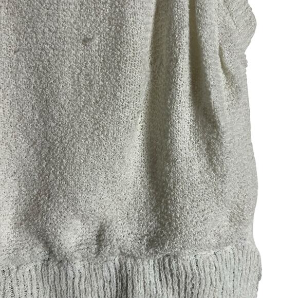 En Saison CeCe Sleeveless Knit Striped Hem Mixed Media Crewneck Top Size Large - Picture 7 of 14